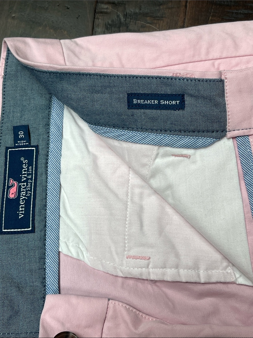Vineyard Vines 9 Inch Stretch Breaker Shorts-Light Pink - Picture 7 of 9
